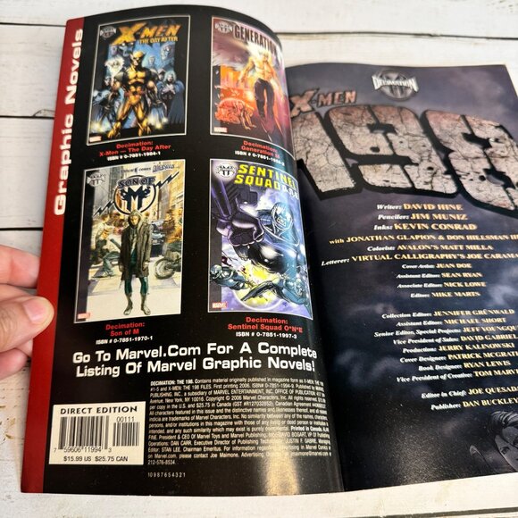 X-Men 198 Marvel TPB David Hine Decimation Graphic Novel Mutants Comics - Picture 3 of 8